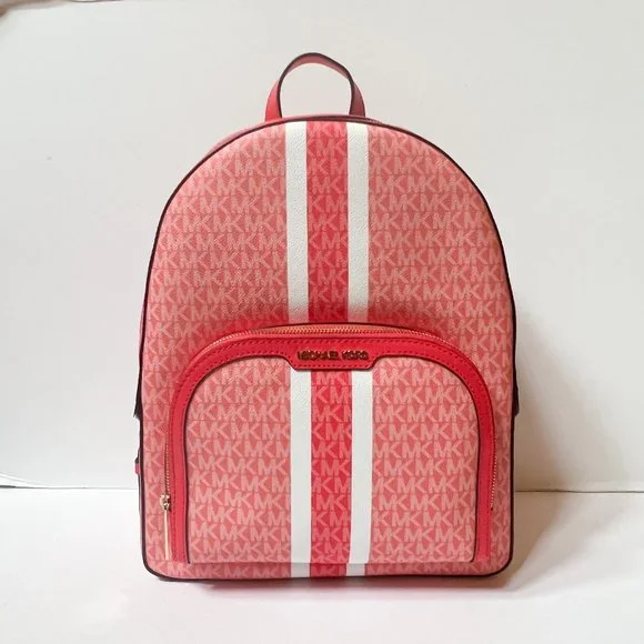 NWT Michael Kors Vibrant Pink Grapefruit Backpack/Cossbody Bag With Dustbag ?MICHAEL KORS RHEA ZIP MEDIUM BACKPACK PINK VENUS LEATHER  main image 3